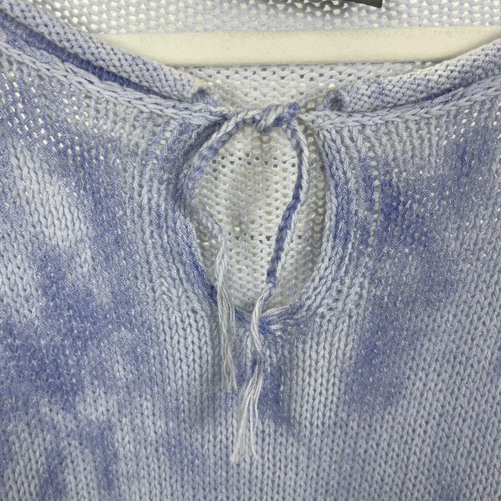 Wooden Ships Tie Dye Sweater Womens S Blue Lightweight Coastal Boho Slouchy